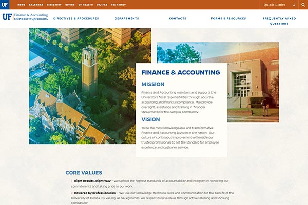 UF Finance and Accounting Homepage