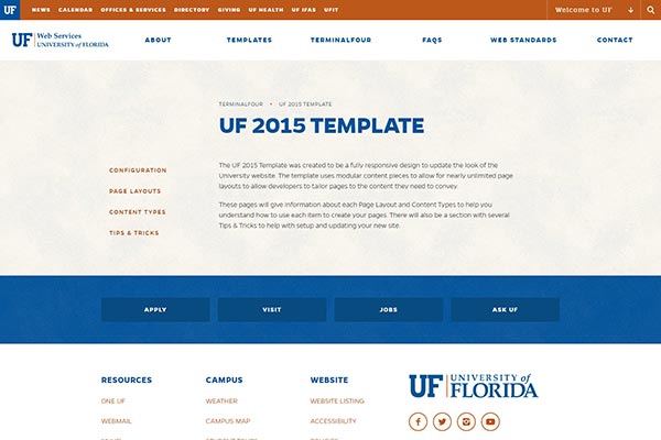 UF Template Main Page